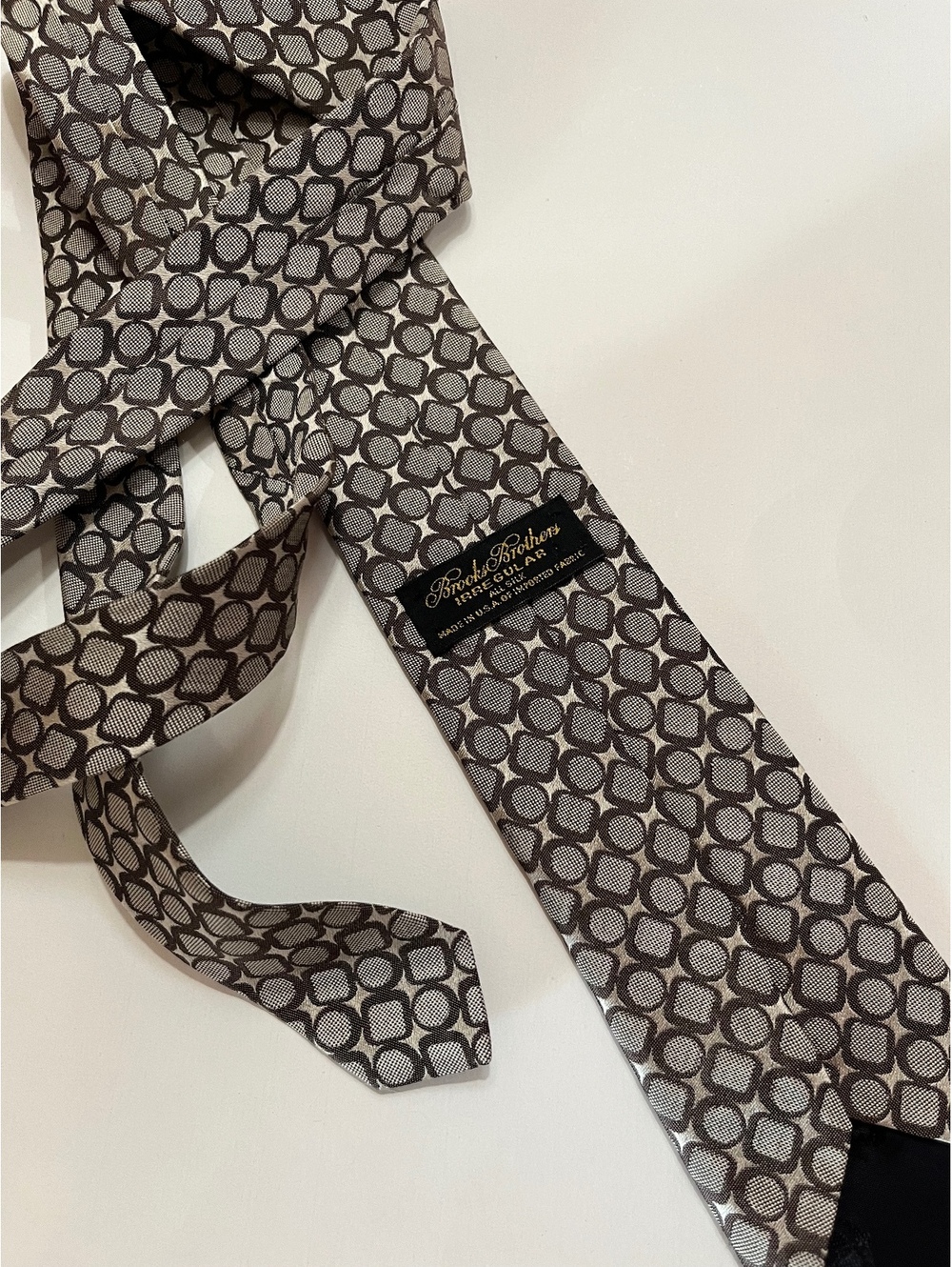 Tan Brooks Brothers necktie